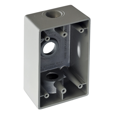 RR-0281 - Caja Condulet / 3 Bocas 1/2" (12.7 mm) / Aluminio Diecast / Intemperie / Volumen 300.1 cm³ / NPT