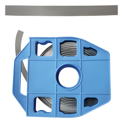 TH-F-58 - Fleje de acero inoxidable / 0.76 x 16mm / 30.5m (100 pies) / SS201 / Interior y exterior