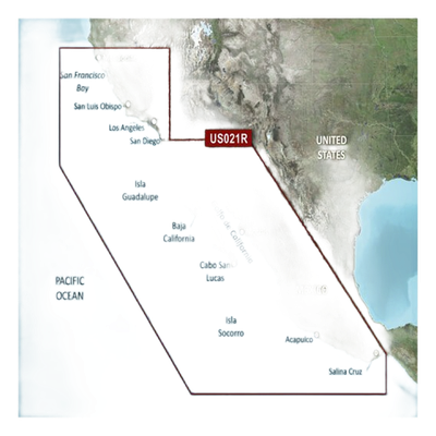 10-C0722-00 - Mapa VUS021R US, Mendocino, Salina Cruz y costas mexicanas.
