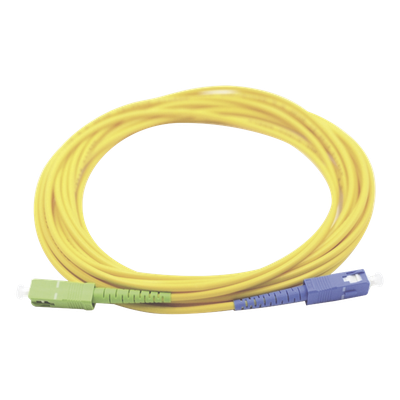 LP-FO-SCU-SCA-03 - Jumper de Fibra Óptica / Monomodo OS1/OS2 / SC/UPC-SC/APC / Simplex / 3 m (9.84 ft) / PVC Amarillo