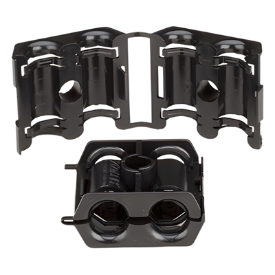 912M-CLICK - Sujetador Doble para Cable / 9-12 mm (0.35-0.47 in) / Click-On / M8 / -40°C a +85°C / Paquete 10 pzas