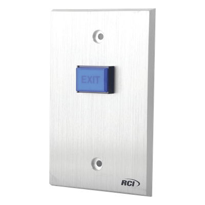 970MO-12V - Botón de Salida / Aluminio Reforzado 1/4' / Iluminación LED 12V/24V / DPDT 5A @ 250V / Anti-Vandalismo / NO/NC