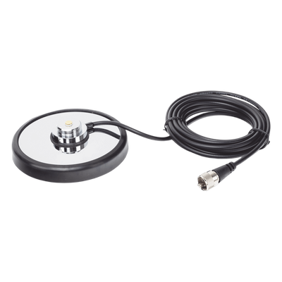 1240 - Montaje magnetico para antenas de 3/4" (Nmo), 5 m de cable RG-58A/U, conector UHF (PL-259) macho, diámetro de 5"