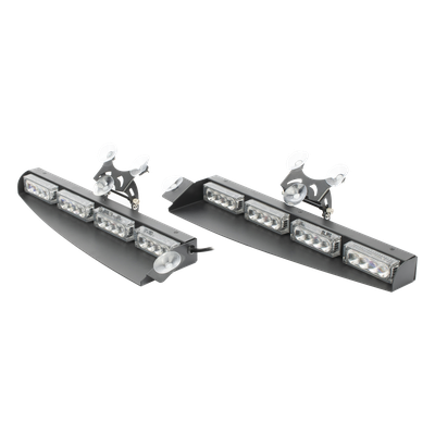 XLL107RB - Luz de Visera LED / 32 LEDs de 3W / 22 Patrones Configurables / 96W / 12 VCC / Interior Rojo/Azul