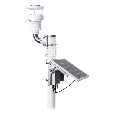 WTS506915M - Estación Meteorológica LoRaWAN / Transmisión hasta 15 km (9.3 mi) / Panel Solar y Batería / IP65-IP67 / 19,000 Registros Históricos