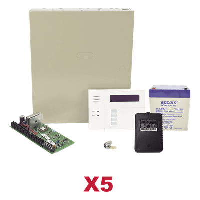 VISTA48KIT5/6160RF - Kit de Paneles de Alarma Híbridos / 8 Zonas Cableadas Ampliables a 48 / Teclado con Receptor Inalámbrico / 3 Particiones / 254 Eventos