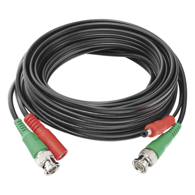 DIY-5M-HD - Cable Coaxial Siames / BNC RG59 + Alimentación / 5 m (16.40 ft) / 100% Cobre / 4K / Interior y Exterior