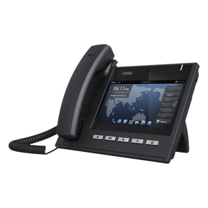 C600 - Teléfono IP Ejecutivo Para 6 Líneas SIP con Video Conferencia HD720, Pantalla Multi-Touch, Voz HD y Conferencia de 10 vías con Soporte Para PoE