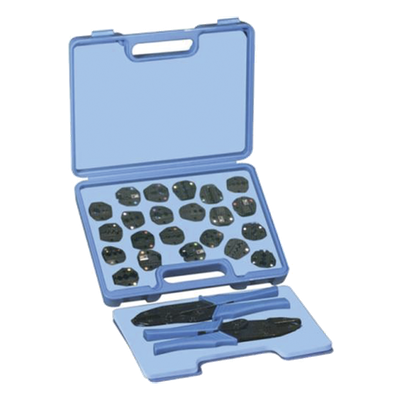 RFA-4006-500 - Kit de Muelas Intercambiables / 17 Piezas / 2 Pinzas RFA-4005-20 / RG-174/U a LMR-400 / AWG 8-22 / Estuche con Espuma