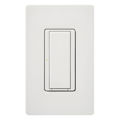 MRF2S6ANSWH - Interruptor Inalámbrico On/Off / 6 A Iluminación / 1/10 HP Ventiladores / 120 V / Requiere Neutro / Compatible con Hub Vive