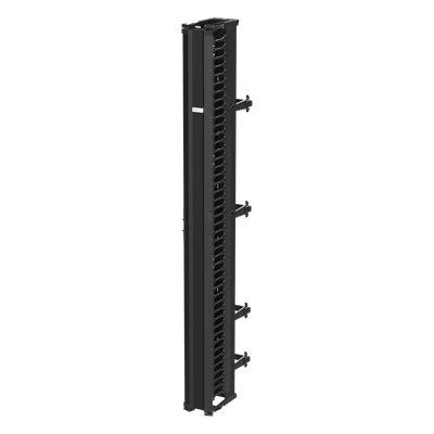 DV6D7 - Organizador Vertical de Cables / Doble Cara Frontal y Posterior / 45U / 6 in Ancho / 0.5 ft Ancho / Rack Abierto 2 y 4 Postes / Negro