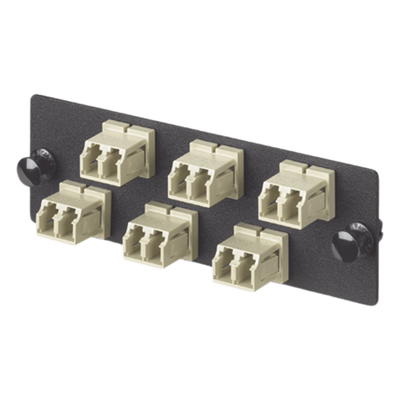 FAP6WEIDLCZ - Placa Acopladora de Fibra Óptica / 6 Conectores LC Duplex / 12 Fibras / Multimodo OM1 / Mangas Cerámicas Zirconia