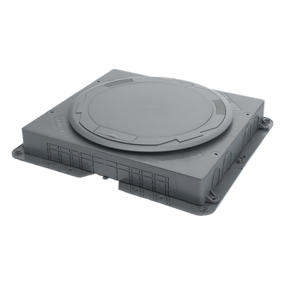 SM-CPR-3M - Caja de Instalación Empotrada / Profundidad Reducida / Cubeta para Concreto / Acabado al Ras del Piso / Mecanismos Energía y Datos
