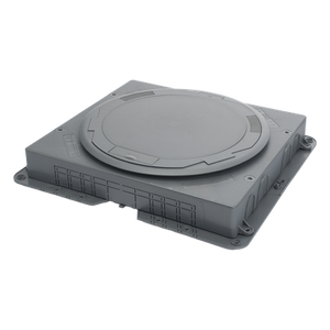 SM-CPR-3M - Caja de Instalación Empotrada / Profundidad Reducida / Cubeta para Concreto / Acabado al Ras del Piso / Mecanismos Energía y Datos