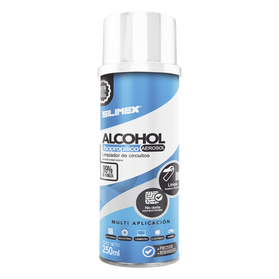 ALCOHOLS - Limpiador en Aerosol / Alcohol Isopropílico / 250 ml / Sin Agitación / Evaporación Rápida / Antipolvo