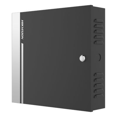 DS-K2811 - Controlador de Acceso / 1 Puerta / 2 Lectores Wiegand o RS-485 / 10,000 Tarjetas / 50,000 Eventos / Gabinete Metálico con Fuente 12Vcc/8A / Batería de Respaldo / TCP/IP / -20°C a 65°C