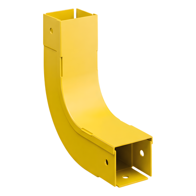 FIVRA2X2LYL - Bajada Vertical Interior 90° / Radio de Curvatura 50.8 mm / Altura 176.3 mm / Canaleta 2x2 / PC/ABS / Amarillo