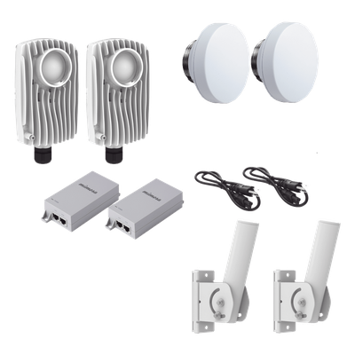 C6XPTPKIT - Kit de radios inalámbricos / 1.75 Gbps PTMP / 2.0 Gbps PTP / 4.9-6.4 GHz / IP67 / 12 dBi / PoE incluido
