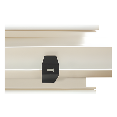TEK-100-CLIP - Clip sujetador para canaleta / Polietileno de baja densidad / Rango térmico -60°C a +90°C / Capacidad 40% EIA/TIA-569-A