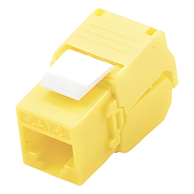 LP-KJ-610-TTYE - Módulo Jack Keystone / Cat6 / Toolless / Terminación 180° / UTP / Amarillo