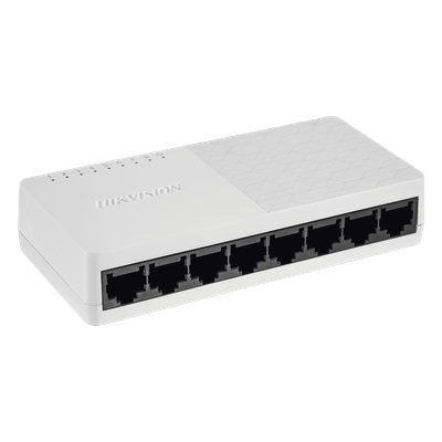 DS-3E0108D-O - Switch de Escritorio / 8 Puertos / Fast Ethernet 10/100 Mbps / Diseño Compacto / Plug & Play