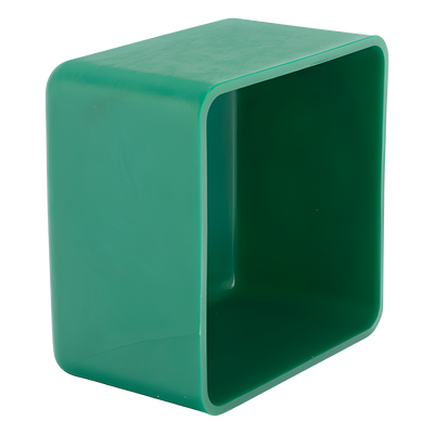 ANC-HS02 - Remate Cuadrado para Unicanal / 4x4 pulgadas (10x10 cm) / PVC No Metálico / Verde Oscuro / Sellado Sólido