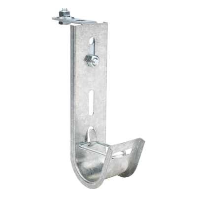 CH-J32-EZ - Soporte J-Hook / Capacidad 10 Cables Cat6 / Acero al Carbón / Fijación Perforada / Interior