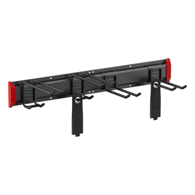 LGS01-01 - Estante de Almacenamiento de Pared / Capacidad 136 kg / Ganchos Ajustables / 2 Placas de Montaje / Acero y Plástico