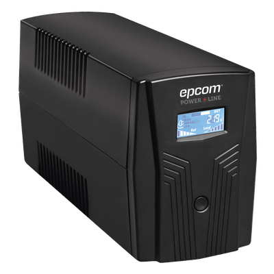 EPU500LCD - UPS Con Más Potencia de 600VA / 360 W Con Display LCD y Regulador de Voltaje AVR, 4 Contactos NEMA 5-15R, Batería 7 Ah y Puertos RJ45 y USB