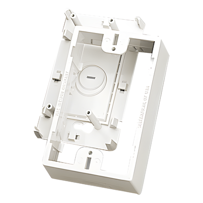 CT4-BOX-02 - Caja de Montaje Superficial / Para Placas de Pared Universales / Color Blanco / Compatible con Anillos de Separación
