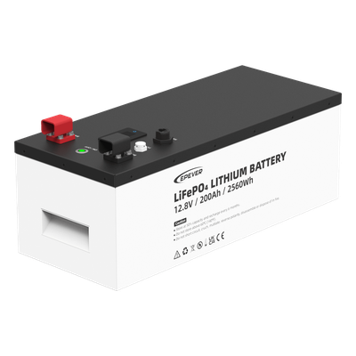 LFP200EP128V2 - Batería de Litio LiFePO4 / 12.8 Vcc / 200 Ah / 2.56 kWh / LCD Local / Serie 4 Unidades