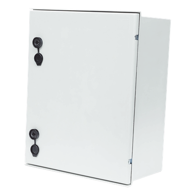 PST-4050-20P - Gabinete de Poliéster IP65 / 400 x 500 x 200 mm / Carga 30 kg / Placa Trasera Incluida / Cerradura con Llave