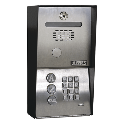 1802-090 - Audioportero Telefónico DKS Con Directorio / 100 Números Telefónicos / Control Para 2 Puertas / Gabinete Para Sobreponer / Marcación a 16 Digitos / Li
