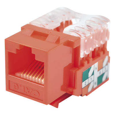 LP-KJ-601-RD - Módulo Jack Keystone / Cat6 / Terminación 110 / UTP / Color Rojo / 1 Puerto