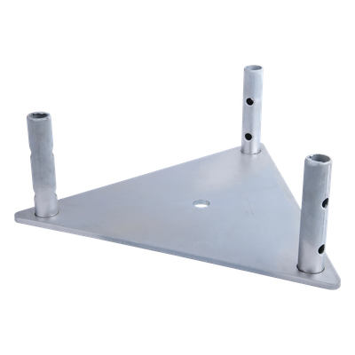 SBZ-45G - Base Triangular para Torre / Acero 1/4' / Niple 3/4' Galvanizado / Inmersión en Caliente / 6.4 kg / Compatible STZ45G
