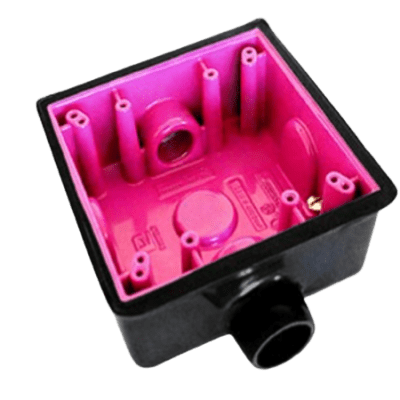RC-0483-PC - Caja Cuadrada / 3/4" / Recubrimiento PVC 40 mils / Uretano Púrpura 2 mils / IK09 / UL 514A/B / NEMA RN-1 / 67 mm Profundidad / 2.2 pies Equivalente