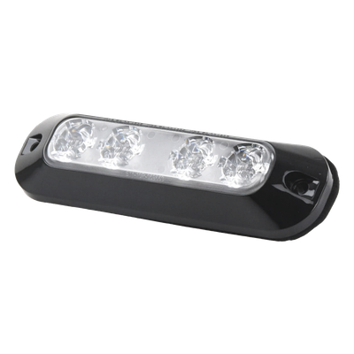 ED3704RB - Luz Auxiliar LED / 4 LEDs Bicolor Rojo/Azul / 22 Patrones de Destello / Voltaje Universal 12-24 VCC / Interior y Exterior