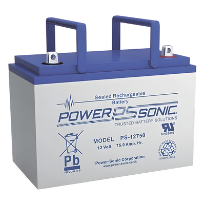 PS-12750-U - Batería de Respaldo AGM/VRLA / 12V / 78.6 Ah / Vida Útil 10-12 Años / Terminales Tipo U / Certificación UL