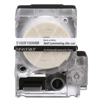 S100X225VAM - Casete de Etiquetas Autolaminadas / 125 Unidades / 1 x 2.25 Pulgadas (25.4 x 57.2 mm) / Cables 8-4 AWG