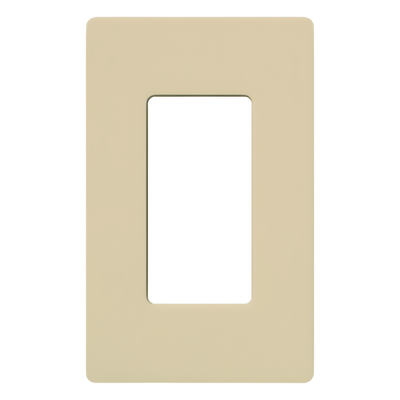 CW1IV - Placa de Pared / 1 Espacio / Diseño Sin Tornillos Visibles / Color Marfil / Compatible con Atenuadores, Switches y Controles Pico