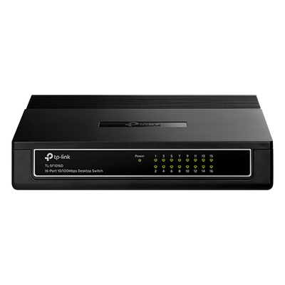 TLSF1016D - Switch de escritorio / 16 puertos RJ45 / 10/100 Mbps / Sin ventilador / 7.9 x 5.6 x 1.6 in