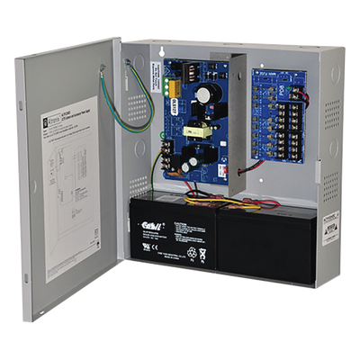 ALTV1224DC - Fuente de alimentación CCTV / 12-24 VDC seleccionable / 4-6A / 8-16 salidas protegidas / Capacidad de respaldo