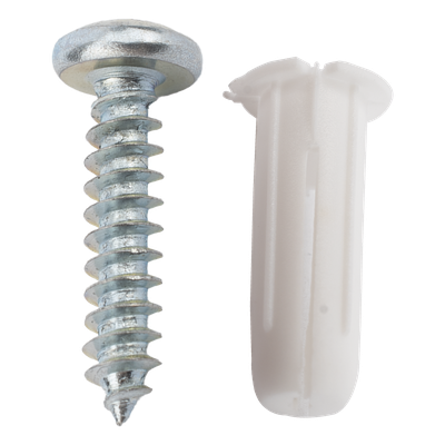 TP-0-KIT - Kit de Fijación / 20 Taquetes 3/4" y 20 Tornillos 8 mm x 3/4" (19.1 mm) / Doble Expansión / Carga 40 kg / -50°C a +80°C