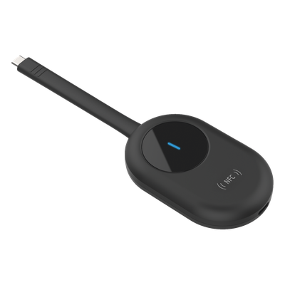 DS-D5SC3B-B - Dongle de Proyección Inalámbrica / 4K 60 Hz / USB-C con Adaptador USB-A / NFC / Wi-Fi Dual Band / Comunicación Bidireccional