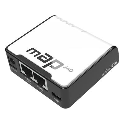 RBMAP2ND - Punto de Acceso / 2 Puertos Fast Ethernet / WiFi 2.4 GHz 802.11 b/g/n / PoE Pasivo / MicroUSB 3G/4G / 2.23 x 2.23 x 0.75 pulgadas