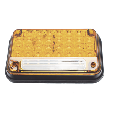 XLTE2335A - Luz de Advertencia LED / 7x4 pulgadas / 66 LED Alta Intensidad / 12 VCC / 10 Patrones de Destello / Mica Ámbar / Montaje Permanente