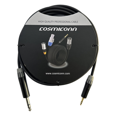 CMC220ASTPPS3BG1 - Cable de Audio / 6.35mm a 3.5mm / 3m (10 pies) / Conectores Negros / OFC / PVC