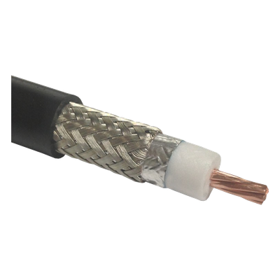 LMR400UF - Cable Coaxial 50 Ohm, tipo RG-8 Ultra Flexible, Cobre Trenzado de Núcleo, Cinta de Aluminio y Malla de Cobre Estañado para el Blindaje, Velocidad de Propagación de 83%, Polietileno.
