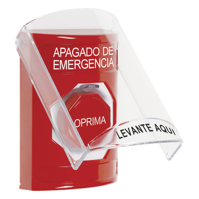 SS20A2PO-ES - Botón Multipropósito / Apagado de Emergencia / Llave para Reset / Bocina Integrada / 2 Relevadores NO/NC / Interior / -40°C a 121°C / Tapa de Policarbonato