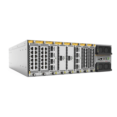 AT-SBX908GEN2 - Chasis modular Layer 3+ / 8 ranuras / Tela 2.6 Tbps escalable a 10 Tbps / Conectividad 2.5G/5G / MACsec / FIPS 140-2